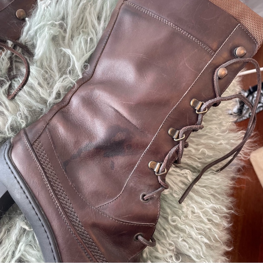 Ralph Lauren Dark Brown Lace Up Boots - Picture 9 of 9